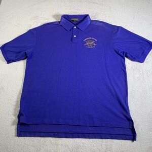 Vintage Treasure Island Shirt Mens XL Blue Polo Cross Creek Mirage 90s‎ USA Made